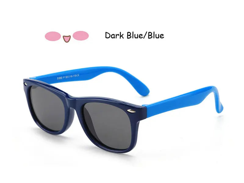 Sunglasses Kids Polarized Children Classic Brand Designer Eyeglasses Rivet TAC TR90 Flexible Safety Frame Shades For Boy Girl