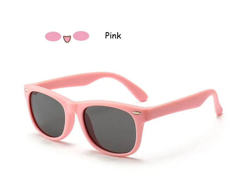 Sunglasses Kids Polarized Children Classic Brand Designer Eyeglasses Rivet TAC TR90 Flexible Safety Frame Shades For Boy Girl