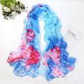 160*60cm New spring  summer explosion models multi-color printed chiffon silk scarf ladies wild sunscreen shawl decorative scarf