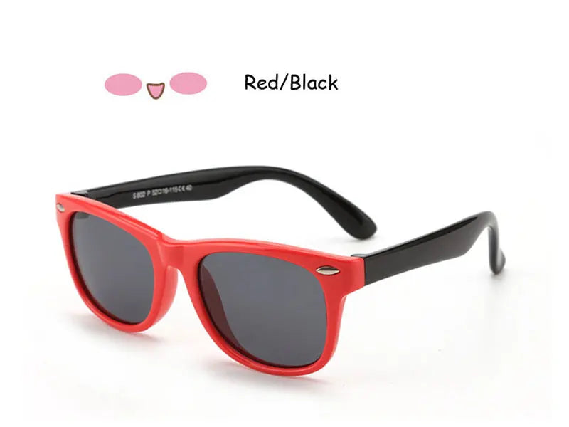 Sunglasses Kids Polarized Children Classic Brand Designer Eyeglasses Rivet TAC TR90 Flexible Safety Frame Shades For Boy Girl