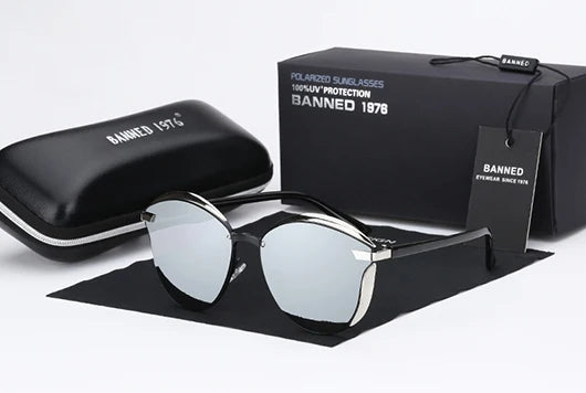 BANNED 1976 Luxury Women Sunglasses Fashion Round Ladies Vintage Retro Brand Designer Oversized Female Sun Glasses Oculos Gafas