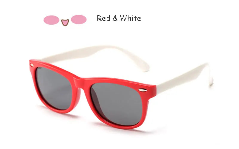 Sunglasses Kids Polarized Children Classic Brand Designer Eyeglasses Rivet TAC TR90 Flexible Safety Frame Shades For Boy Girl