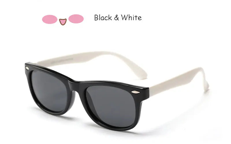 Sunglasses Kids Polarized Children Classic Brand Designer Eyeglasses Rivet TAC TR90 Flexible Safety Frame Shades For Boy Girl