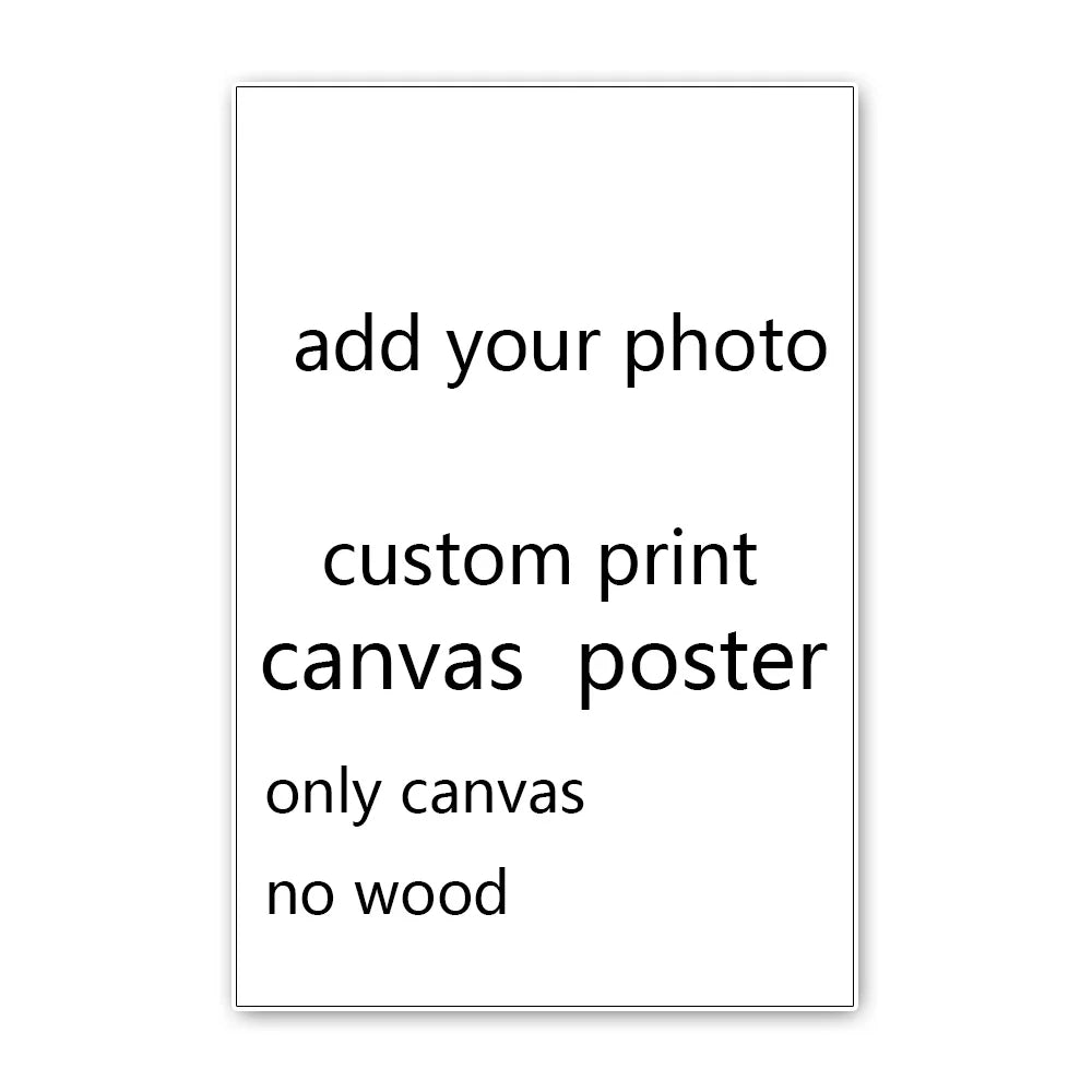 custom print canvas your picture favorite photo family baby canvas painting poster and wall art with solid wood hanging scrolls