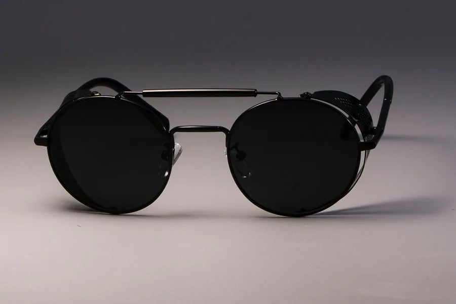 zml14 Retro Round Metal Sunglasses Steampunk Men Women Brand Designer Glasses Oculos De Sol Shades UV Protection