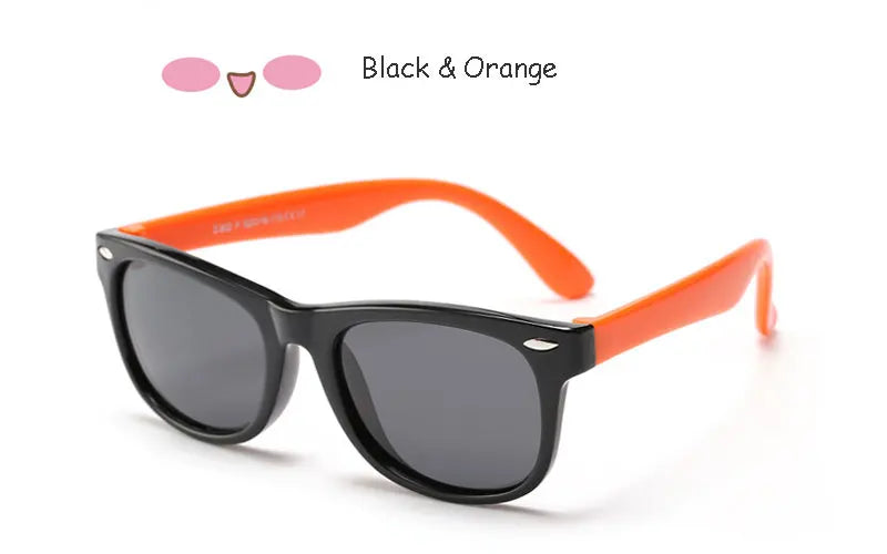 Sunglasses Kids Polarized Children Classic Brand Designer Eyeglasses Rivet TAC TR90 Flexible Safety Frame Shades For Boy Girl