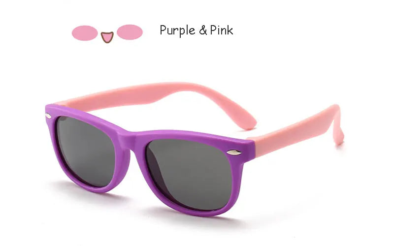 Sunglasses Kids Polarized Children Classic Brand Designer Eyeglasses Rivet TAC TR90 Flexible Safety Frame Shades For Boy Girl