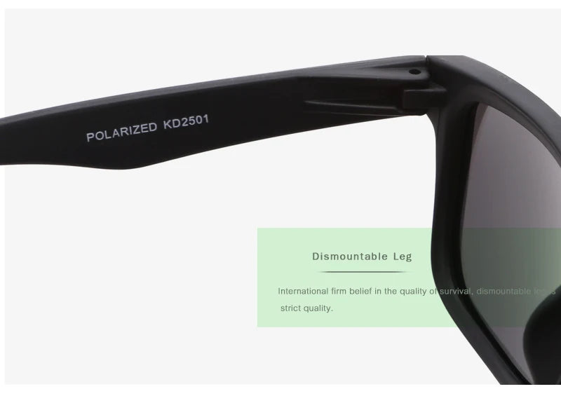 KDEAM Eye-catching Function Polarized Sunglasses For Men Matte Black Frame Fit. Painting Temples Play-Cool Sun Glasses With Case