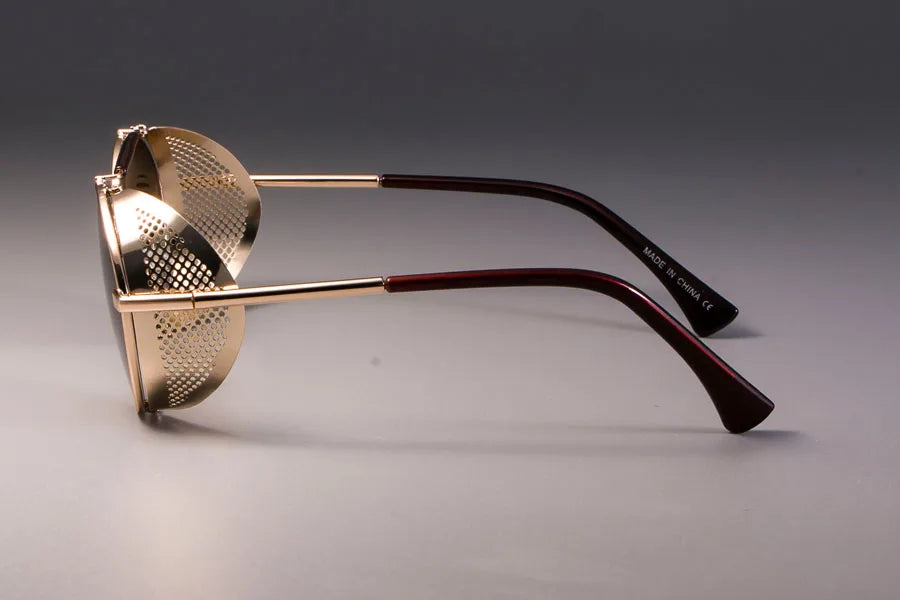 zml14 Retro Round Metal Sunglasses Steampunk Men Women Brand Designer Glasses Oculos De Sol Shades UV Protection