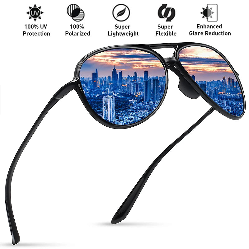 MAXJULI Polarized Sunglasses Men Ultralight Tr90 Pilot Sport Driving Cycling Fishing Golf Sun glasses Male Outdoor Goggles UV400