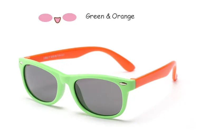 Sunglasses Kids Polarized Children Classic Brand Designer Eyeglasses Rivet TAC TR90 Flexible Safety Frame Shades For Boy Girl
