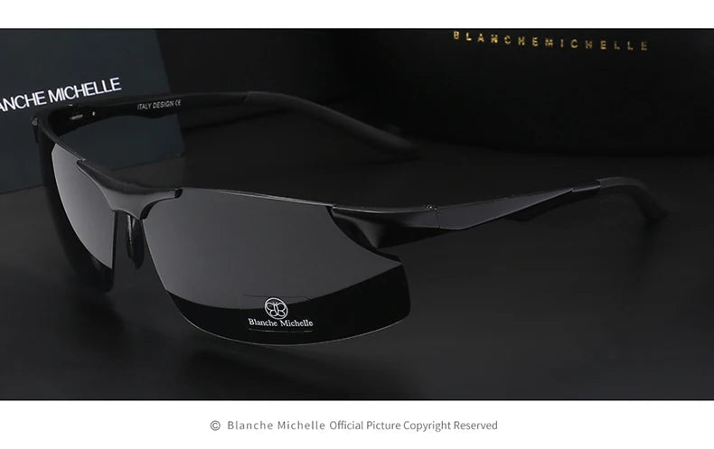 2026 Aluminum Magnesium Men Sunglasses Polarized Sports Driving Night Vision Goggles Sunglass Fishing UV400 Rimless Sun Glasses