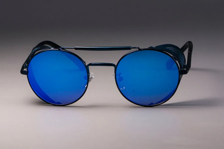 zml14 Retro Round Metal Sunglasses Steampunk Men Women Brand Designer Glasses Oculos De Sol Shades UV Protection