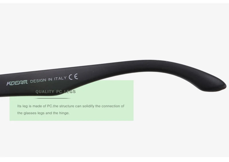 KDEAM Eye-catching Function Polarized Sunglasses For Men Matte Black Frame Fit. Painting Temples Play-Cool Sun Glasses With Case