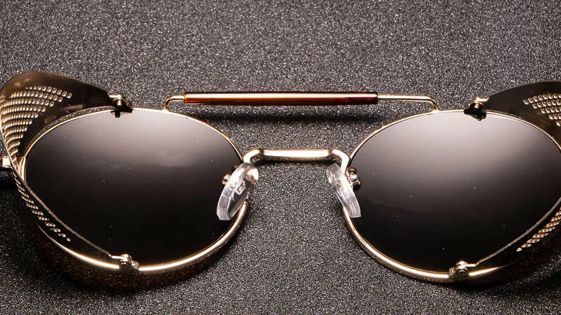zml14 Retro Round Metal Sunglasses Steampunk Men Women Brand Designer Glasses Oculos De Sol Shades UV Protection