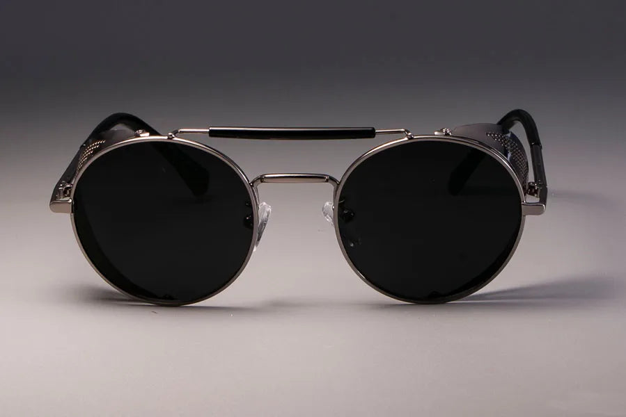 zml14 Retro Round Metal Sunglasses Steampunk Men Women Brand Designer Glasses Oculos De Sol Shades UV Protection