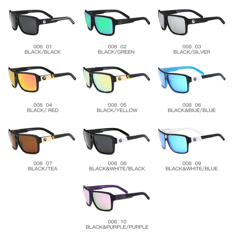 DUBERY Polarized Sunglasses Men's Driver Shades Male Sun Glasses For Men Original 2024 Luxury Brand Designer Oculos 008