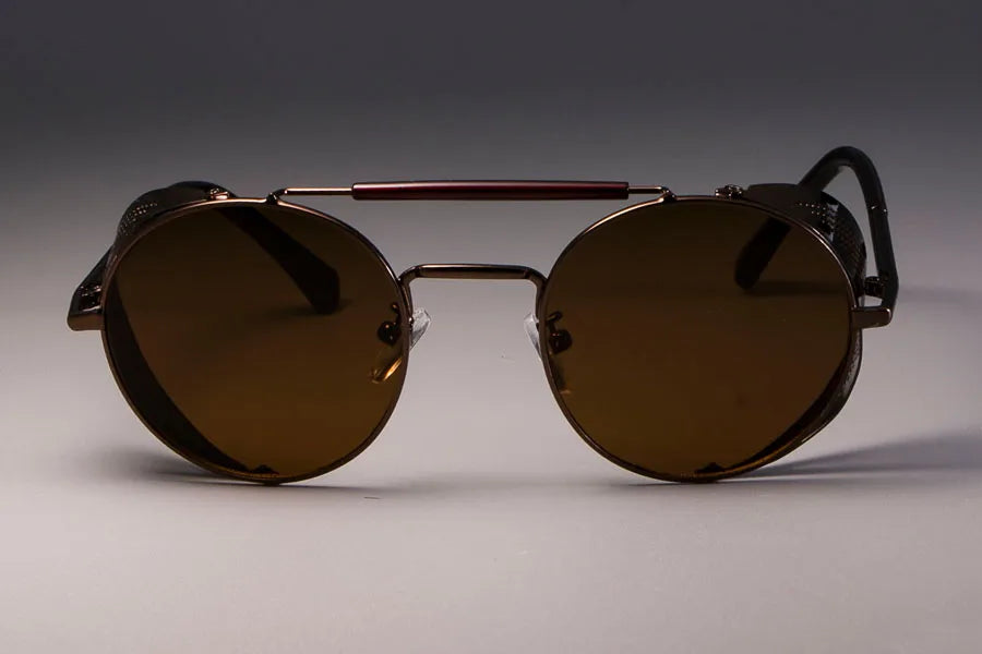 zml14 Retro Round Metal Sunglasses Steampunk Men Women Brand Designer Glasses Oculos De Sol Shades UV Protection