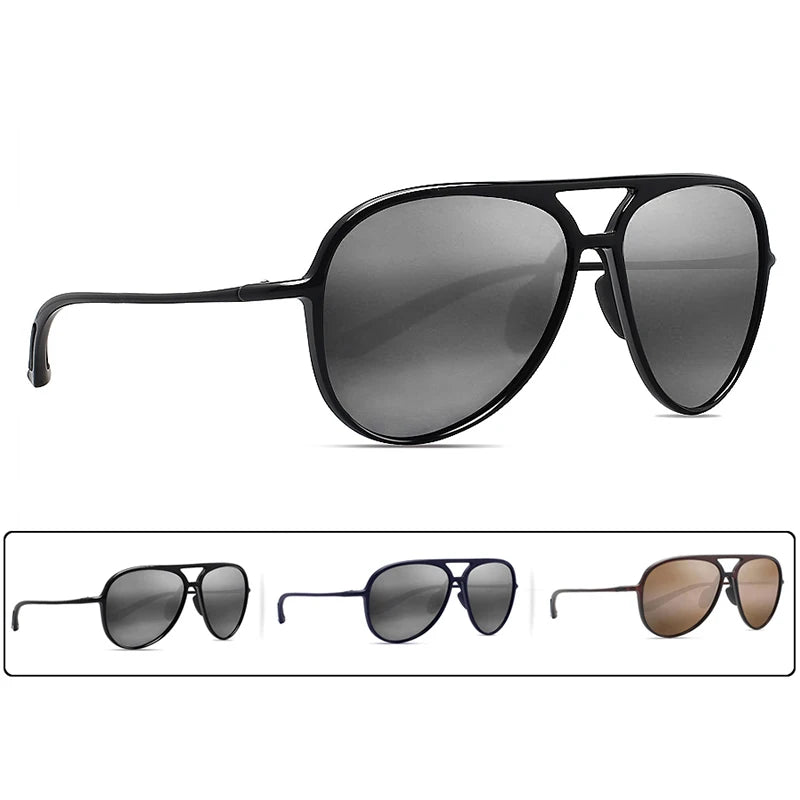 MAXJULI Polarized Sunglasses Men Ultralight Tr90 Pilot Sport Driving Cycling Fishing Golf Sun glasses Male Outdoor Goggles UV400