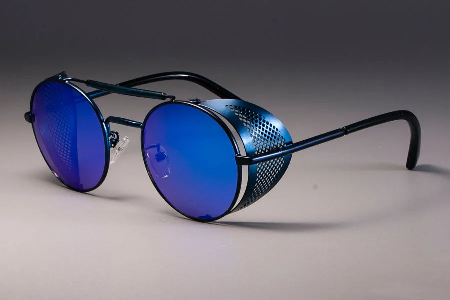 zml14 Retro Round Metal Sunglasses Steampunk Men Women Brand Designer Glasses Oculos De Sol Shades UV Protection