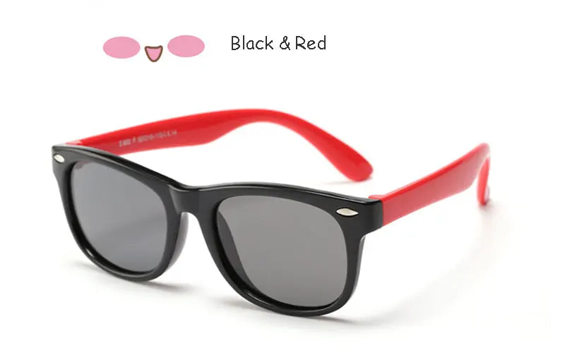 Sunglasses Kids Polarized Children Classic Brand Designer Eyeglasses Rivet TAC TR90 Flexible Safety Frame Shades For Boy Girl