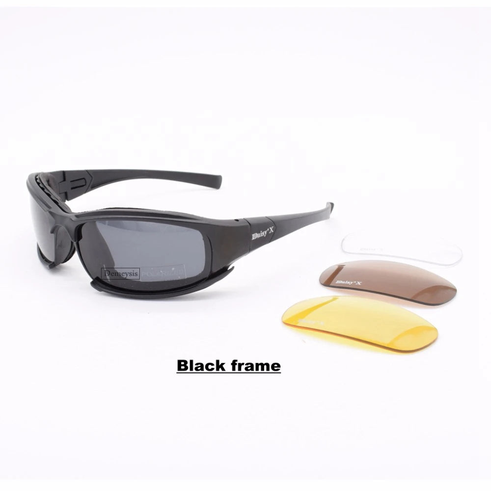 Daisy Tactical Polarized Glasses Outdoor Sport Goggles Sunglasses with 4 Lens Original Box Men Shooting Hiking Eyewear Gafas