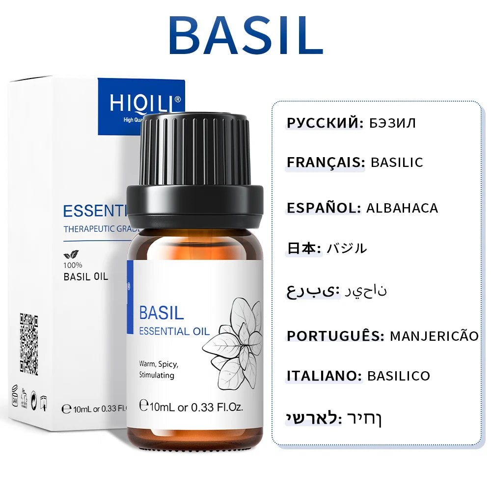 HIQILI Best Essential Oils ,100% Pure Nature for Aromatherapy | Humidifier, Massage,Diffuser, Skin & Hair Care,Perfume DIY-10ML