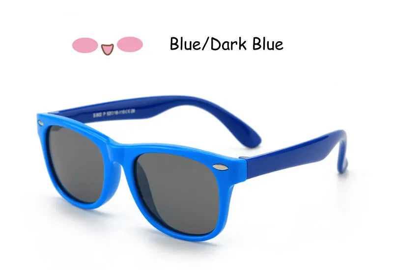 Sunglasses Kids Polarized Children Classic Brand Designer Eyeglasses Rivet TAC TR90 Flexible Safety Frame Shades For Boy Girl
