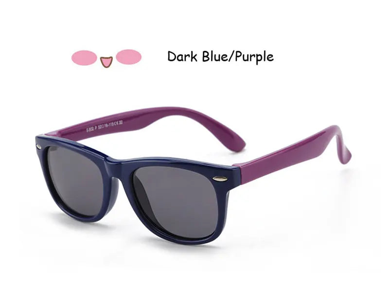 Sunglasses Kids Polarized Children Classic Brand Designer Eyeglasses Rivet TAC TR90 Flexible Safety Frame Shades For Boy Girl