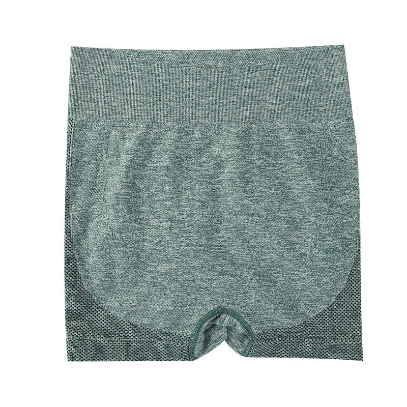 Extra Fat and Enlarge Cross-Border Smiling Face Honey Buttocks Women's High-Waisted Quick-Drying Seamless Tight-Fitting Three-Point Fitness Pants Sports Yoga Shorts
