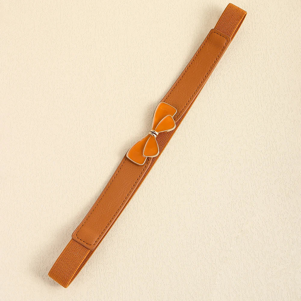Women Skinny Belt for Dresses Ladies Fashion Elastic Belts Waist Band Cinch Waistband