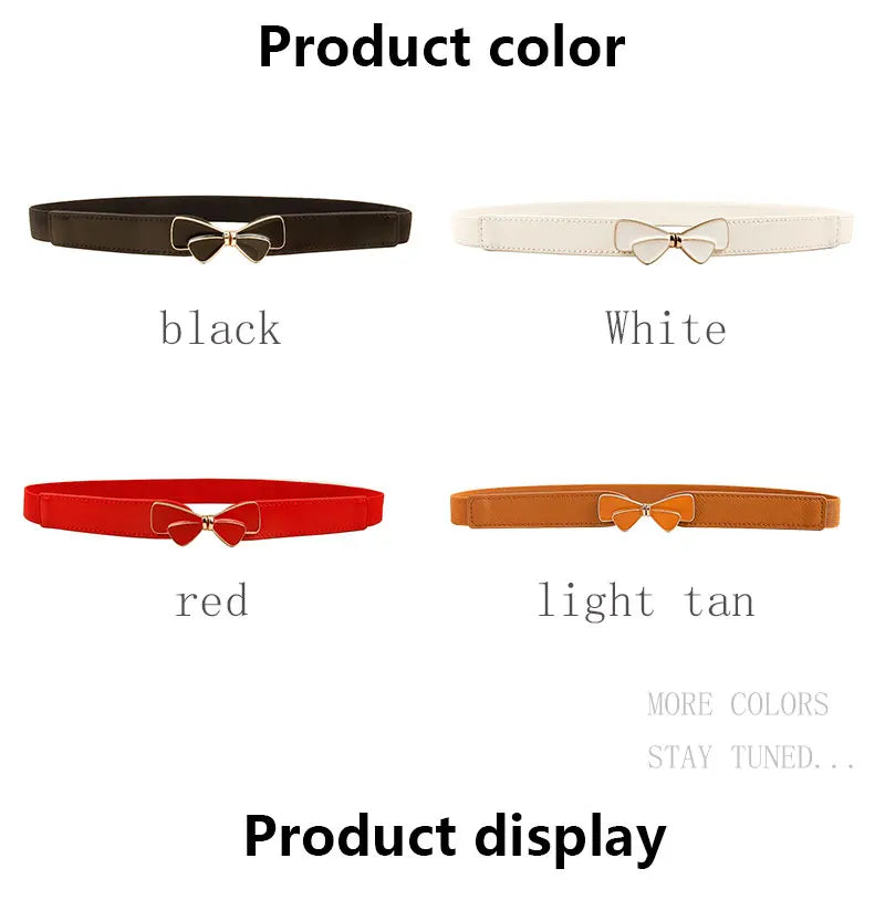 Women Skinny Belt for Dresses Ladies Fashion Elastic Belts Waist Band Cinch Waistband