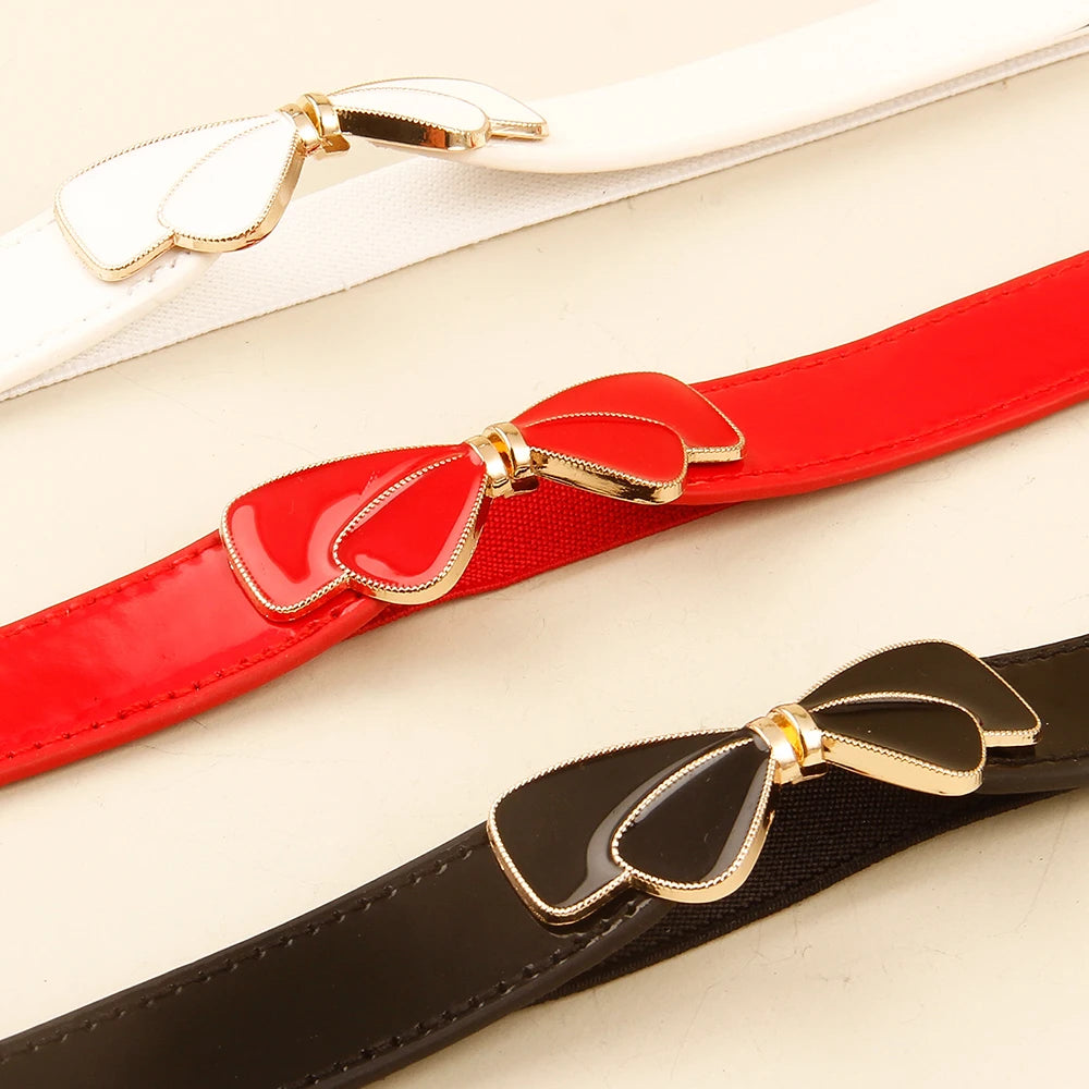 Women Skinny Belt for Dresses Ladies Fashion Elastic Belts Waist Band Cinch Waistband
