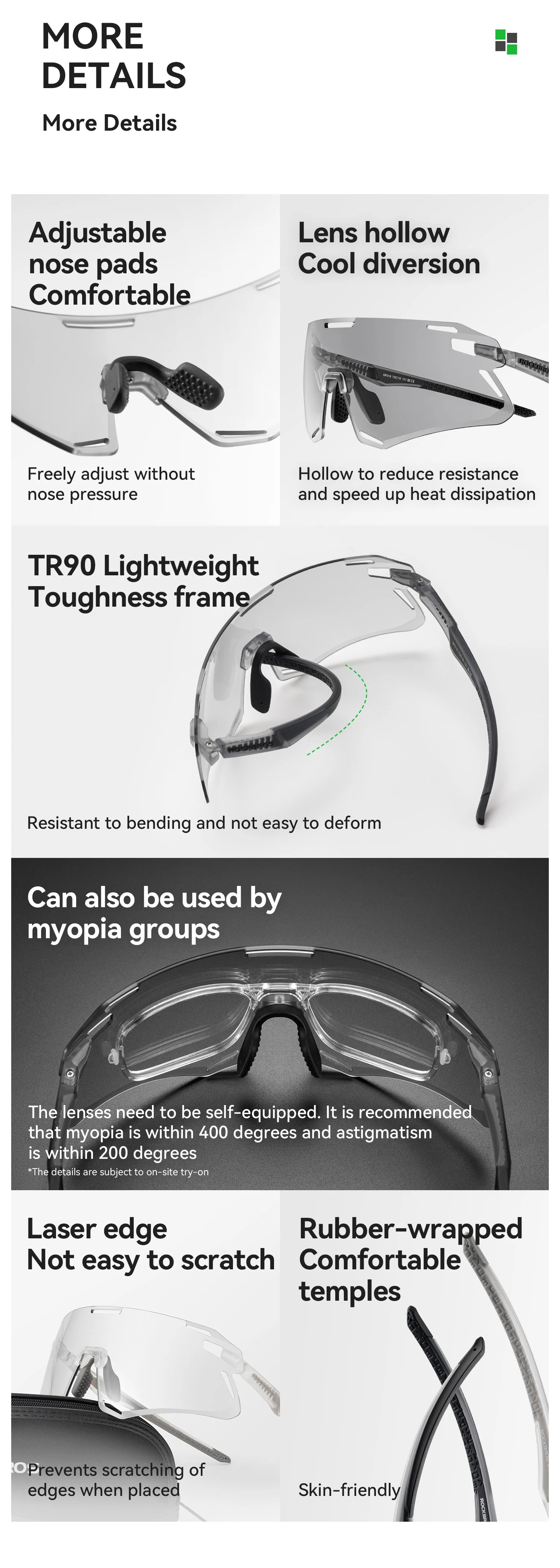 ROCKBROS Photochromic Cycling Glasses Bike Bicycle Glasses Sports Men's Sunglasses MTB Road Cycling Eyewear Protection Goggles
