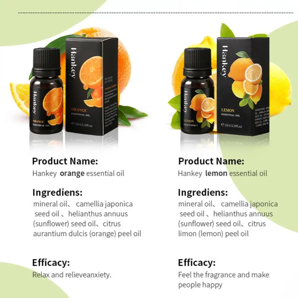 Aromatherapy Essential Oil 10ml Lemon Eucalyptus Lavender Eucalyptus Jasmine Rose Mint Orange Aroma Essential Oil