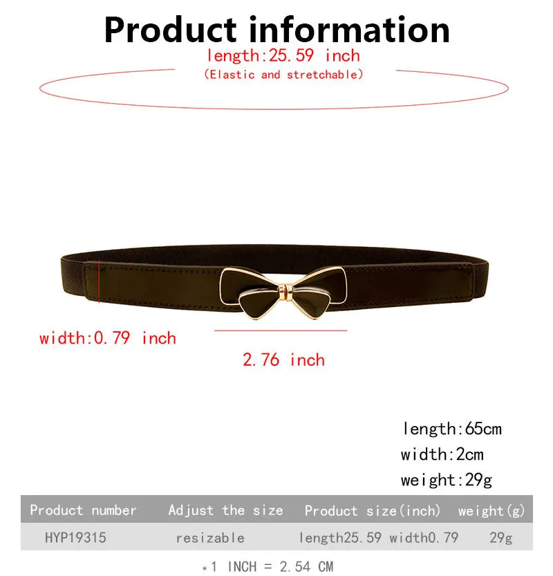 Women Skinny Belt for Dresses Ladies Fashion Elastic Belts Waist Band Cinch Waistband