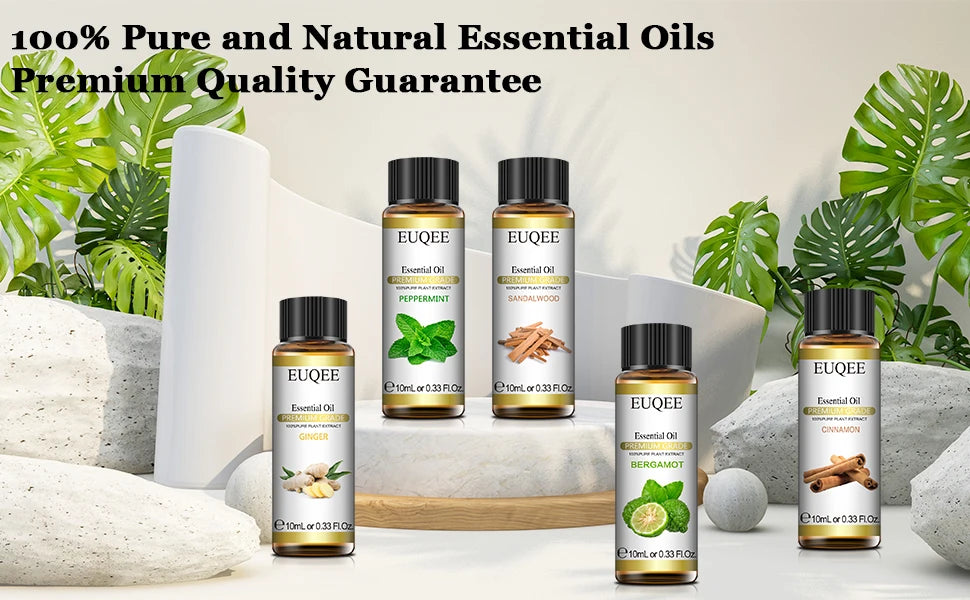EUQEE 10ml Palo Santo Plant Essential Oil with Dropper Blue Tansy Cardamom Wintergreen Fennel Lavender  Vanilla Oil For Diffuser