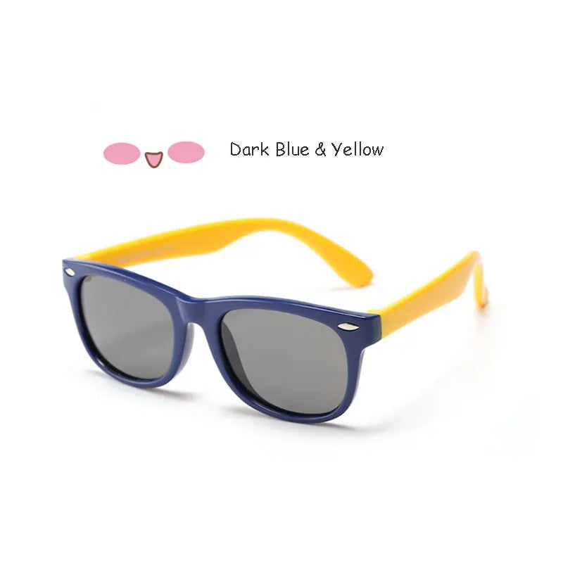 Sunglasses Kids Polarized Children Classic Brand Designer Eyeglasses Rivet TAC TR90 Flexible Safety Frame Shades For Boy Girl
