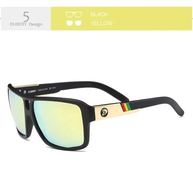 DUBERY Polarized Sunglasses Men's Driver Shades Male Sun Glasses For Men Original 2024 Luxury Brand Designer Oculos 008