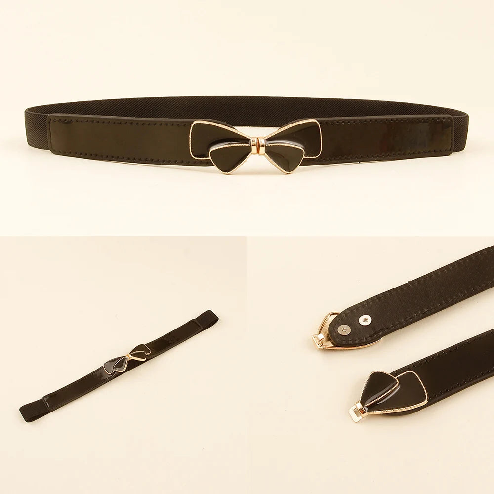Women Skinny Belt for Dresses Ladies Fashion Elastic Belts Waist Band Cinch Waistband