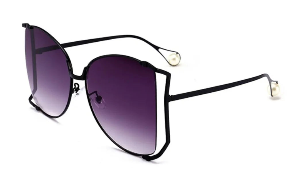 45476 Oversize Square Sunglasses Women Metal Frame Fashion Luxury Hollow Frame Brand Sunglasses Female Gradient Shades