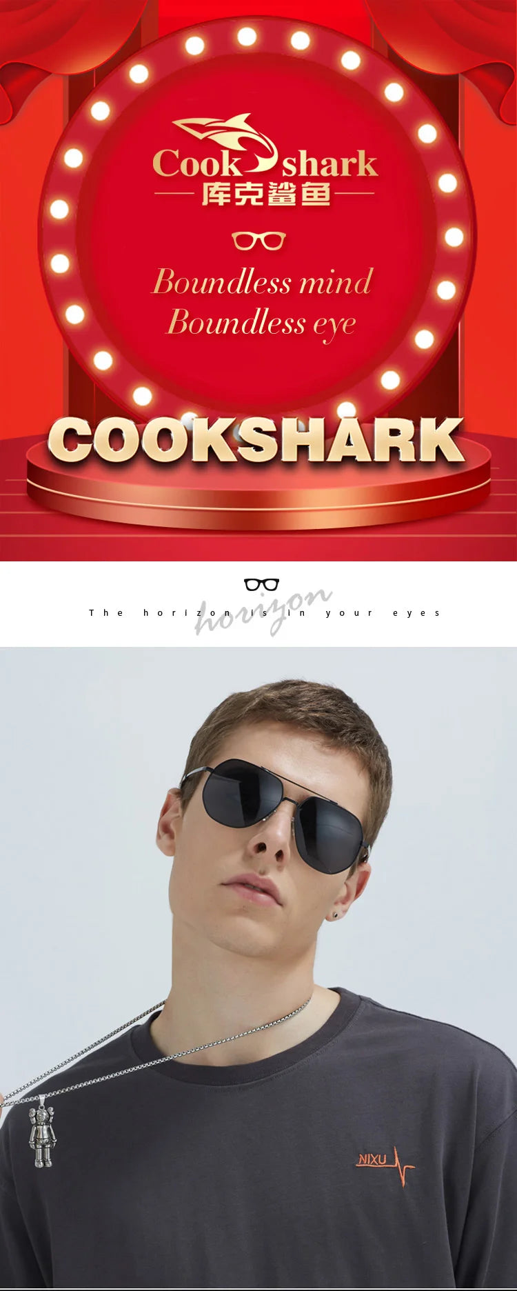 Cook polarized sunglasses for men's driving glasses special trend color-changing sunglasses day and night new