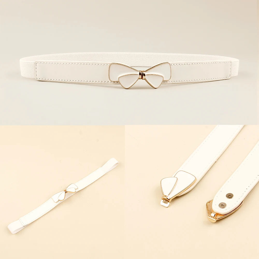 Women Skinny Belt for Dresses Ladies Fashion Elastic Belts Waist Band Cinch Waistband