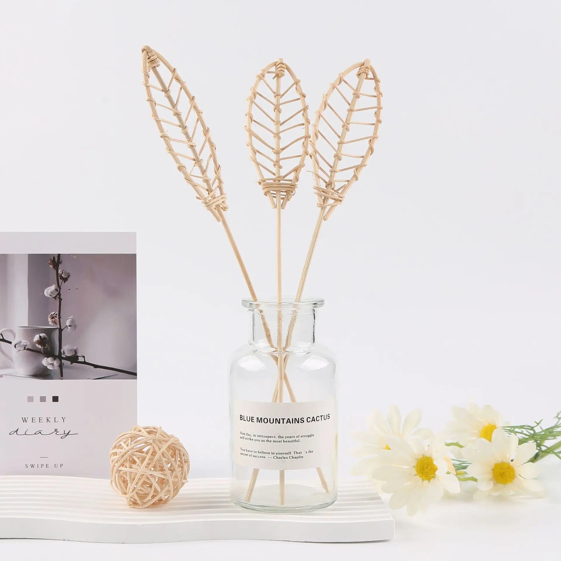 6pcs rattan aromatherapy sticks, essential oil expansion sticks, volatile sticks, suitable for expanding essential oil fragrance