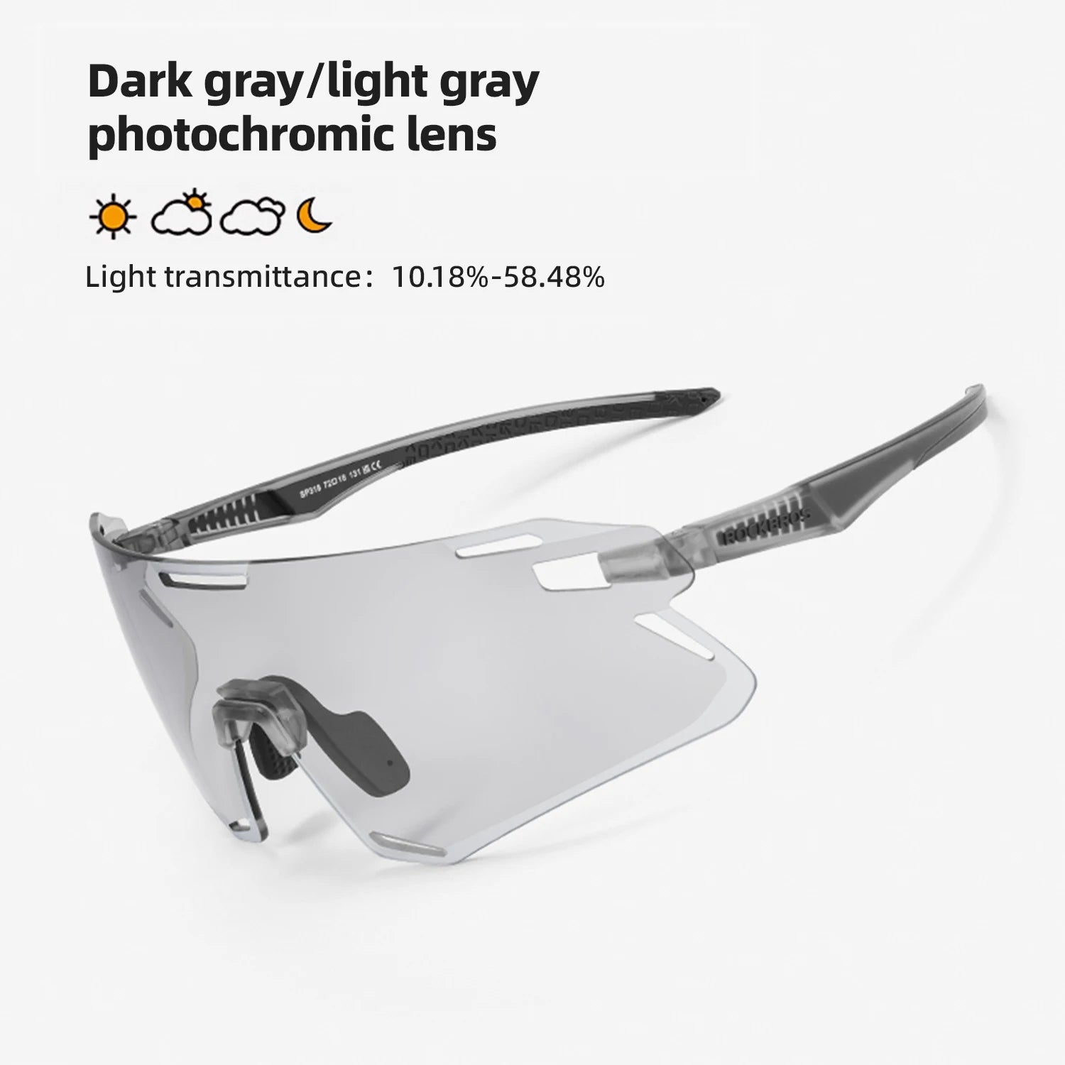ROCKBROS Photochromic Cycling Glasses Bike Bicycle Glasses Sports Men's Sunglasses MTB Road Cycling Eyewear Protection Goggles