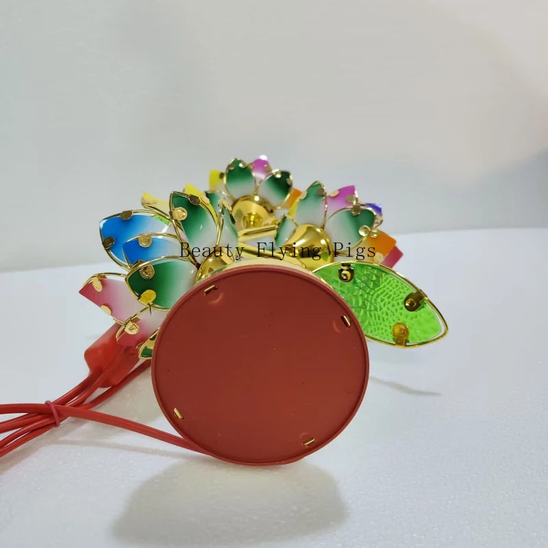 Colorful Petal Lotuscandlestick Temple Power Supply Table Candlestick Lotus Candlestick Buddha Candle Holder Home Decoration