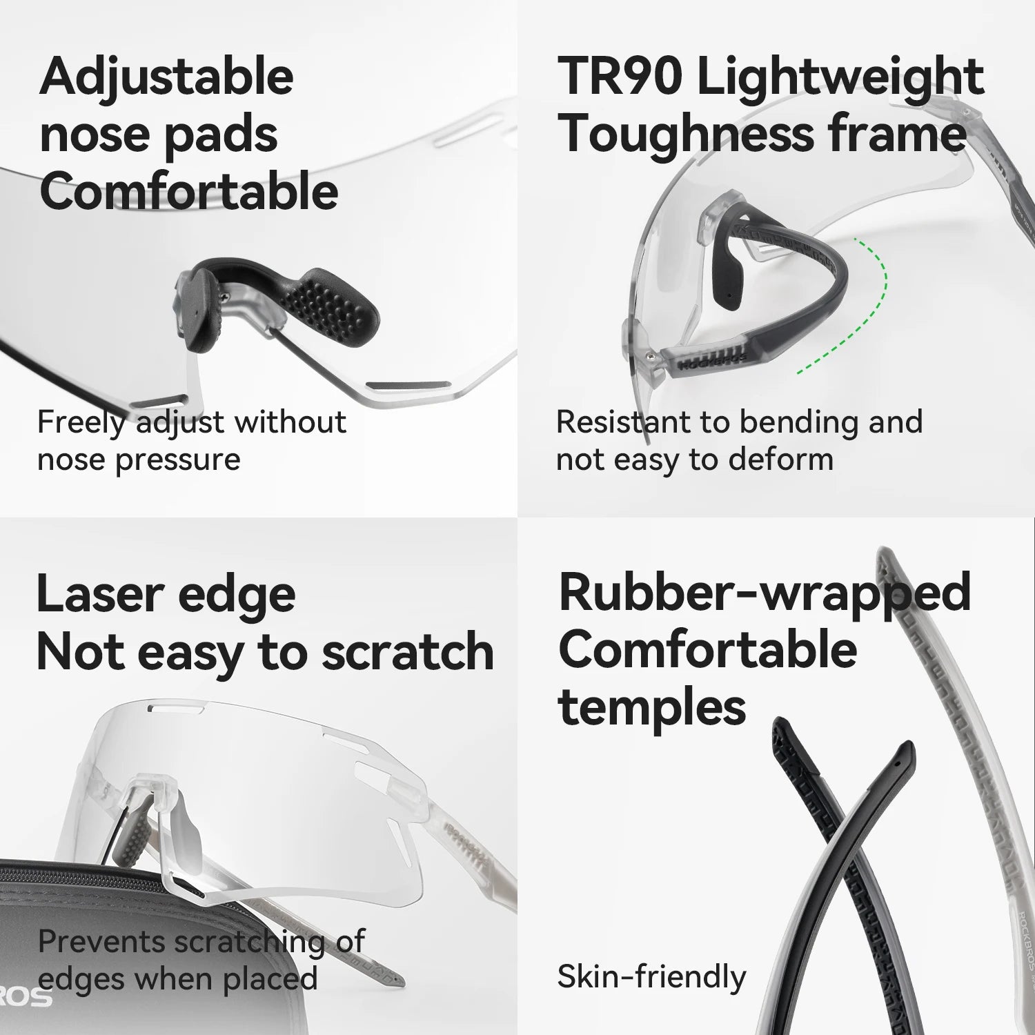 ROCKBROS Photochromic Cycling Glasses Bike Bicycle Glasses Sports Men's Sunglasses MTB Road Cycling Eyewear Protection Goggles