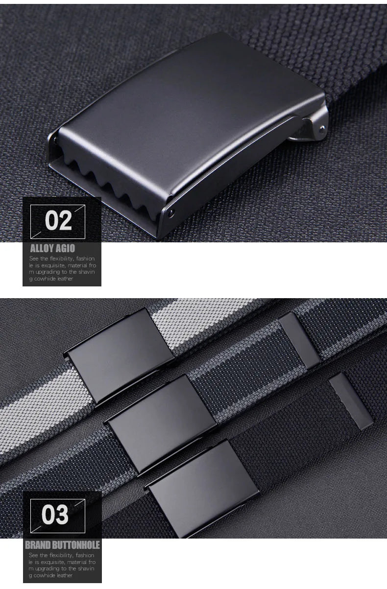 Canvas Nylon Belts Men Black Automatic Buckle Unisex Women Large Big Size Jeans Belts Plus LONG Extra Size 160 150 140 130cm