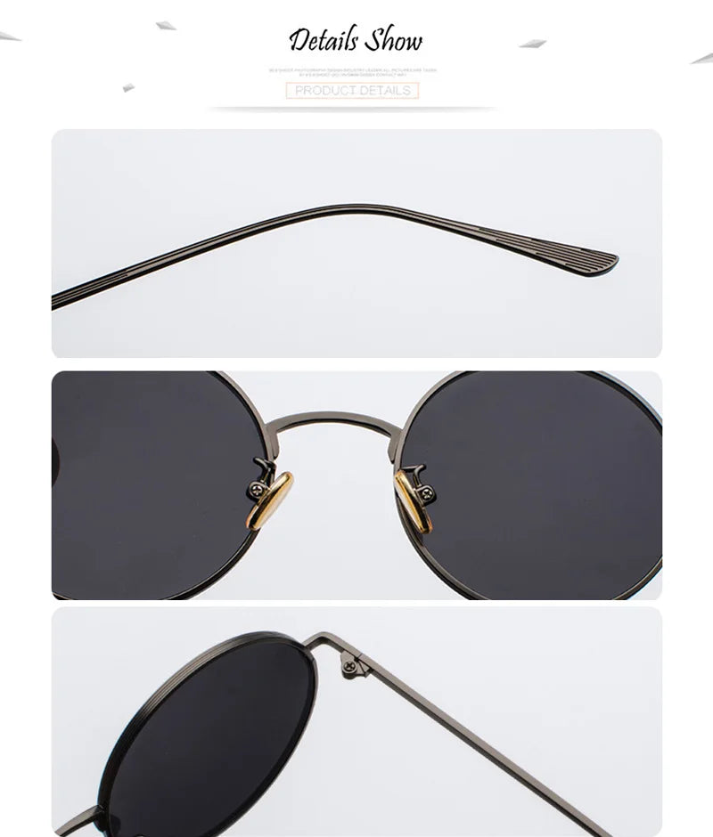 SHAUNA Super Round Women Sunglasses Brand Designer Fashion Men Dark Green Lens Shades UV400