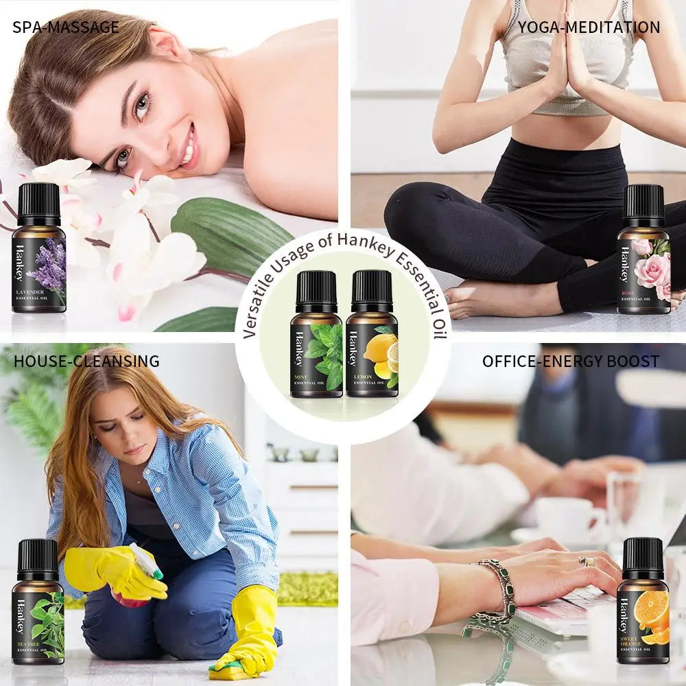 Aromatherapy Essential Oil 10ml Lemon Eucalyptus Lavender Eucalyptus Jasmine Rose Mint Orange Aroma Essential Oil